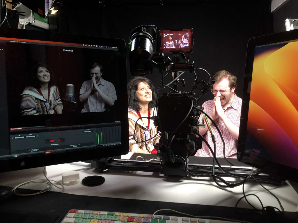 Shappi recording podcast
