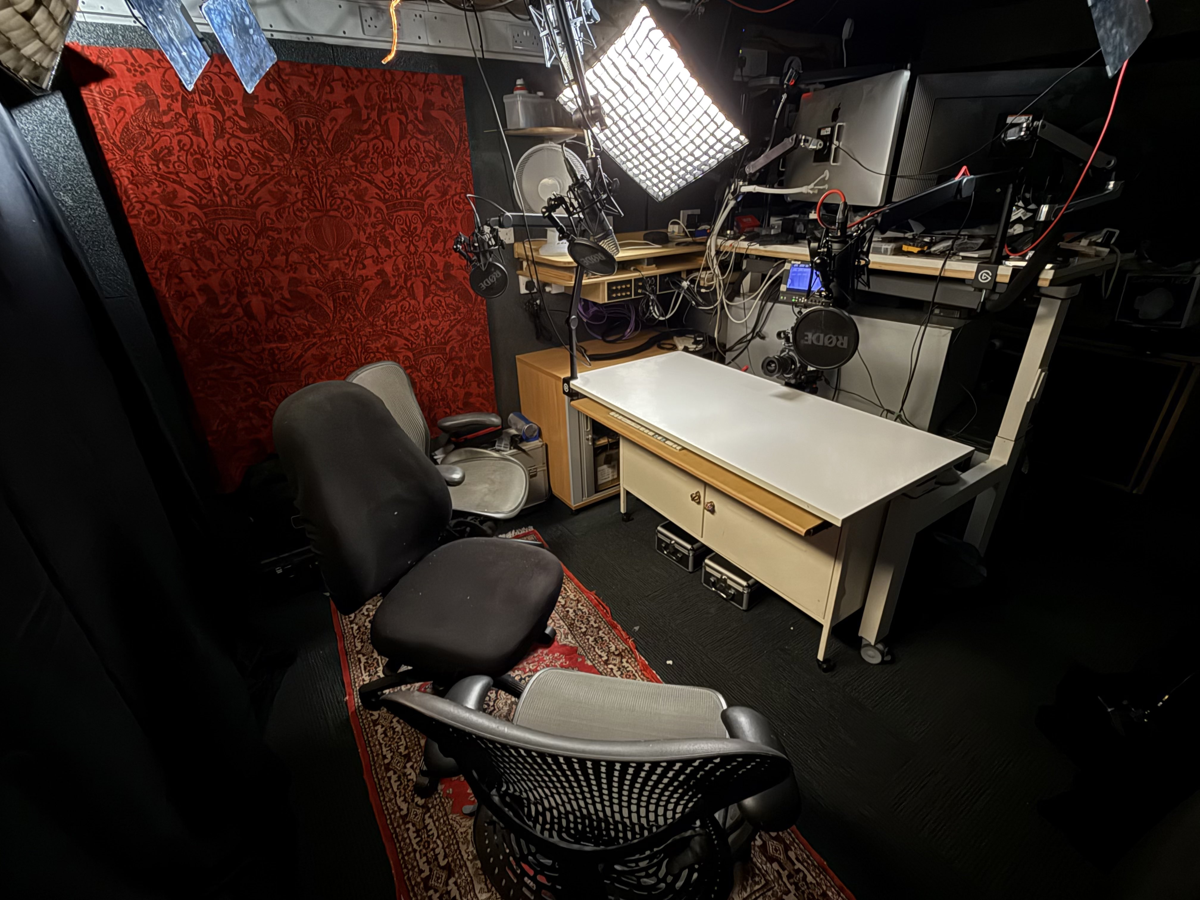 Empty studio from behind