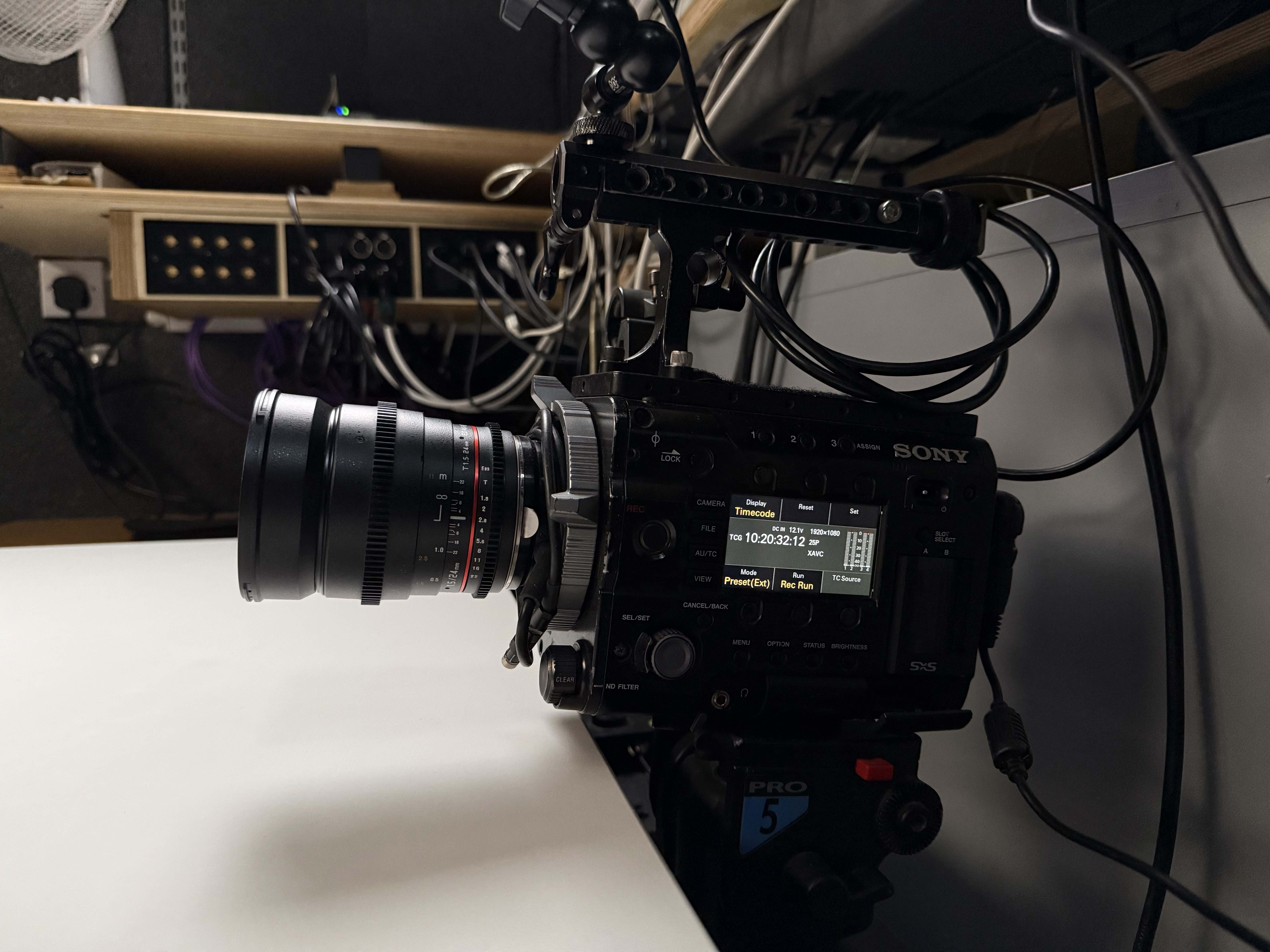 Cine camera in video recording studio Park Royal